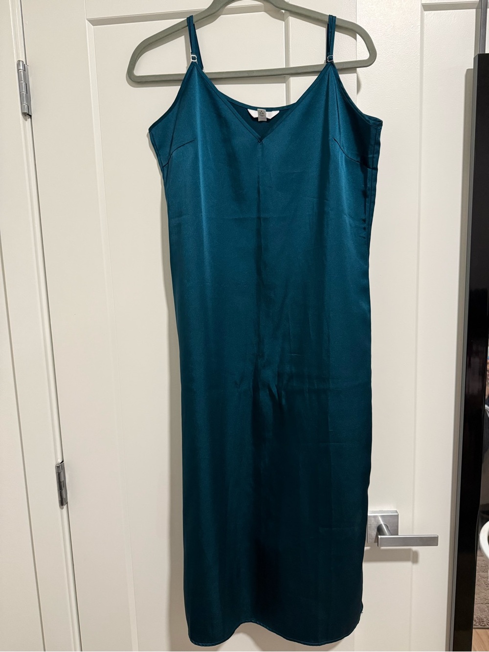 Time and Tru Teal Slip on Dress with Adjustable Straps